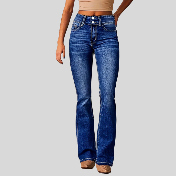 Jean Taille Haute Évasé Femme