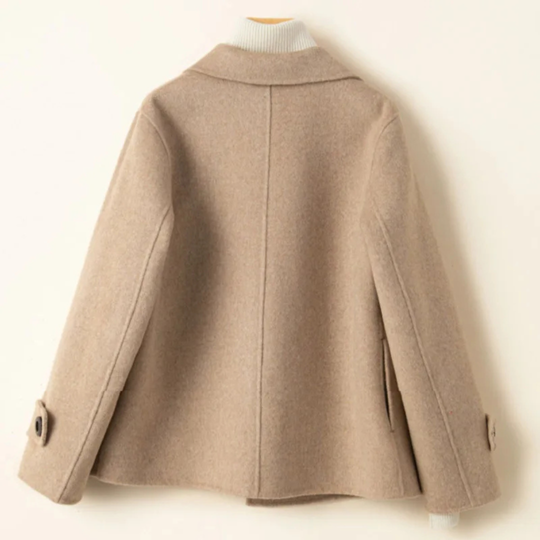 Blazer Croisé Femme Veste Tailleur Courte à Double Boutonnage
