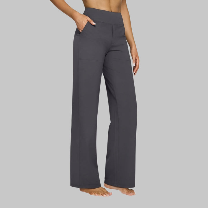 High-Waisted Wide-Leg Women's Pants with Pockets