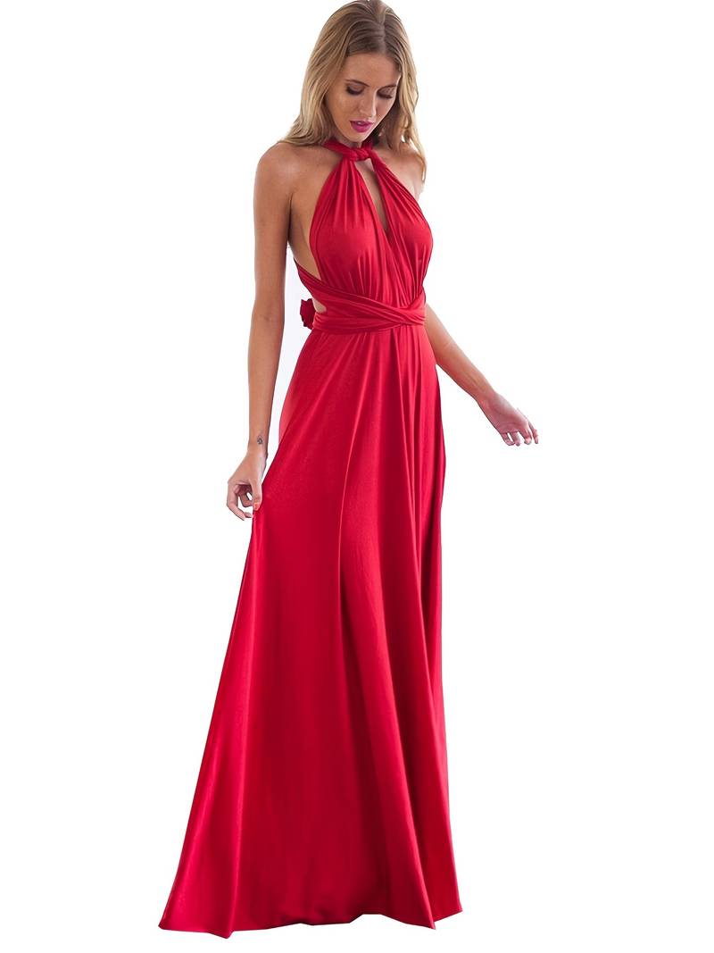 Dámské asymetrické maxi šaty na jedno rameno, elegantní, lehký střih
