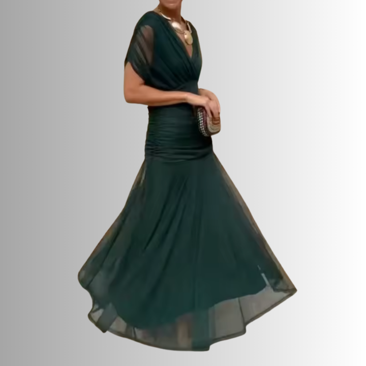 Elegantní maxi šaty s odhalenými rameny
