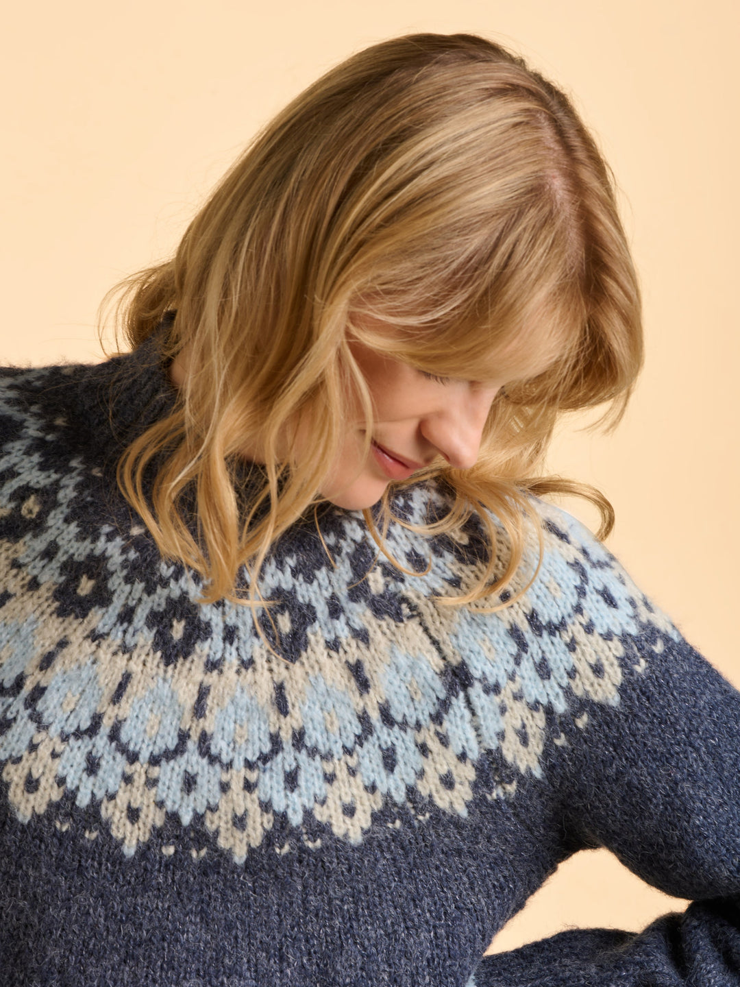 Women's Winter Alpaca Wool Jacquard Sweater