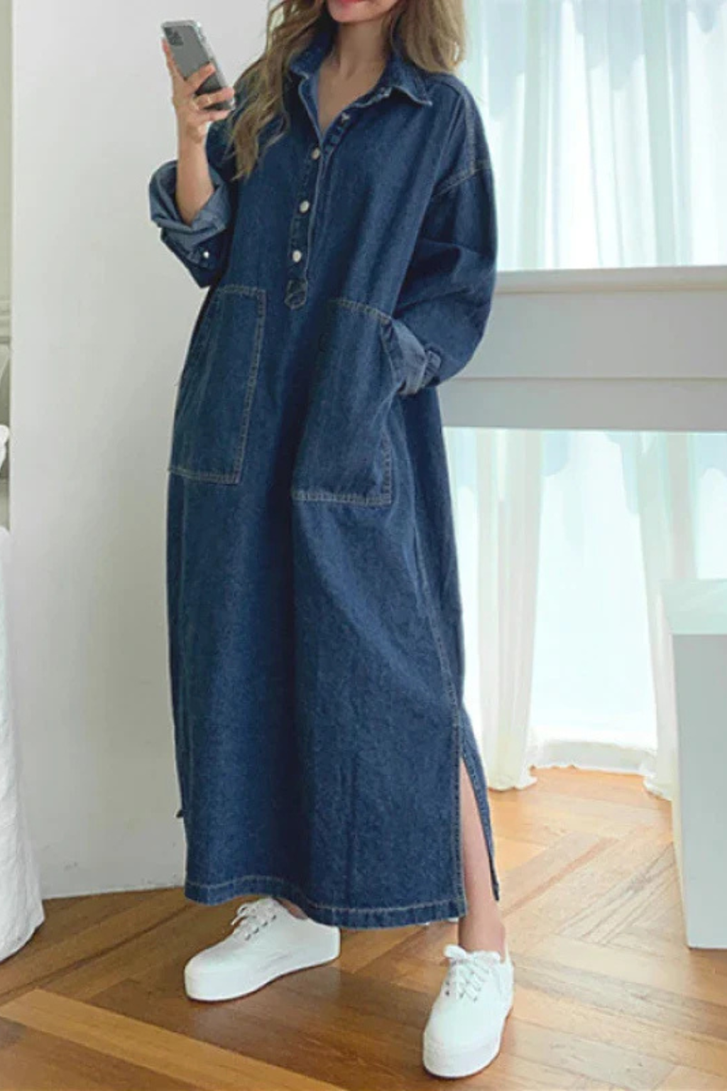 Robe Longue en Jean Femme Style Décontracté Chic et Moderne
