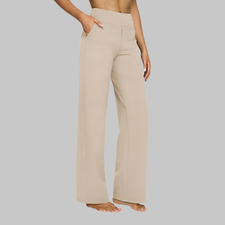 High-Waisted Wide-Leg Women's Pants with Pockets