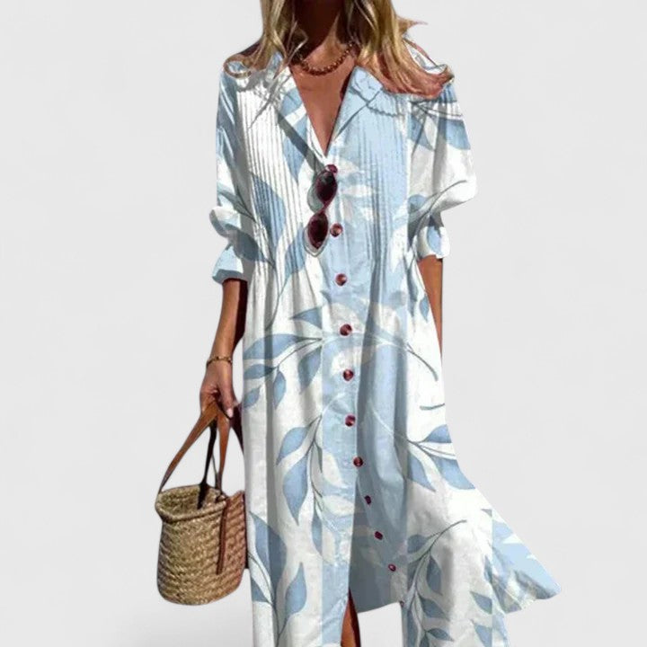 Robe Maxi Bohème Femme Manches Courtes