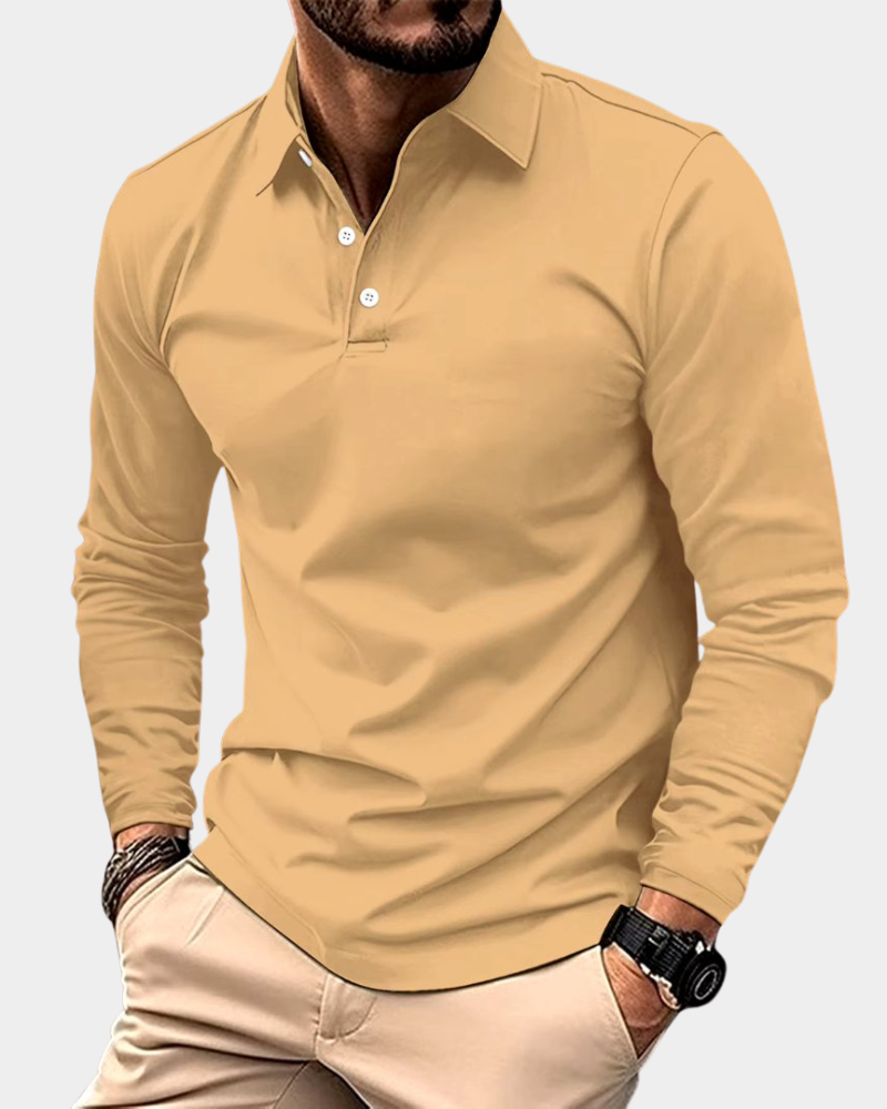 Polo da donna a maniche lunghe dal taglio moderno