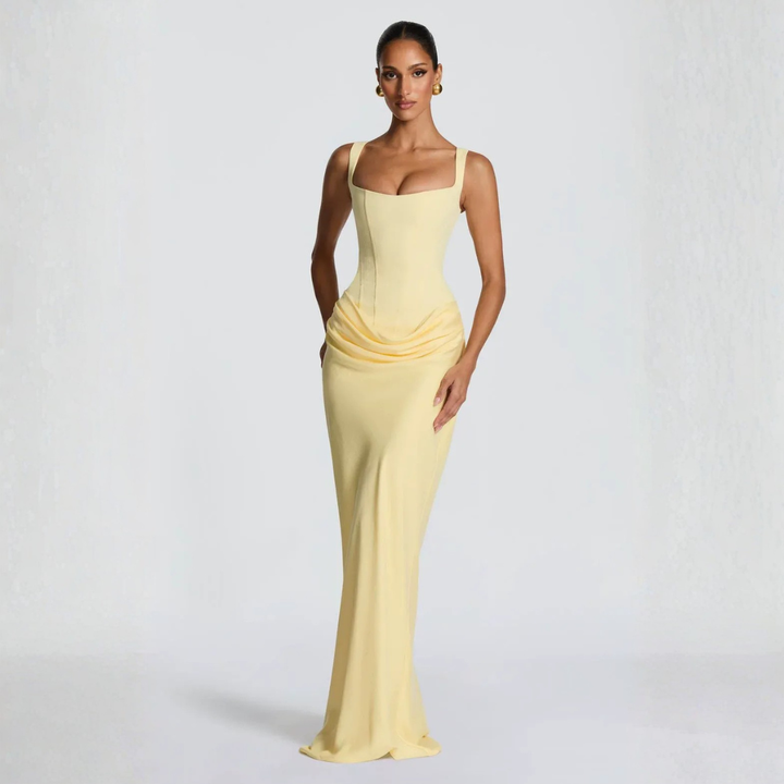 Abito lungo elegante da donna con spalline sottili