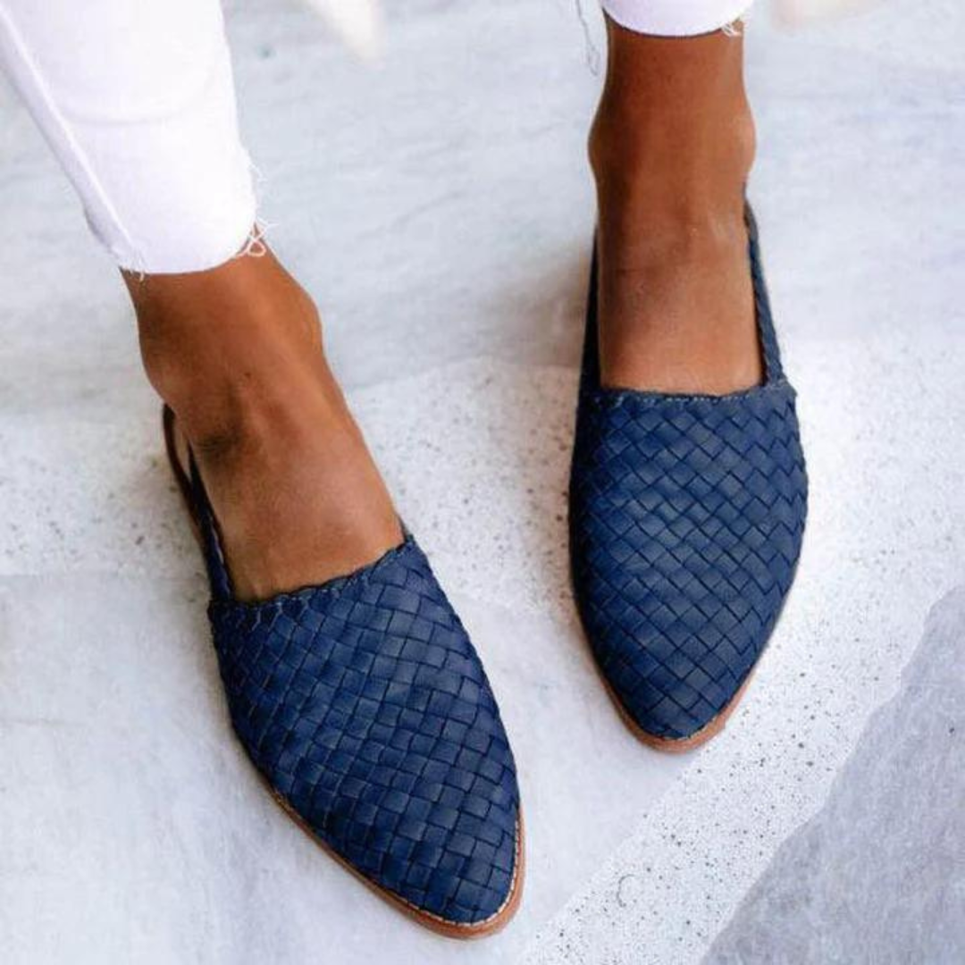 Mules Plates Tressées Chic pour Femme