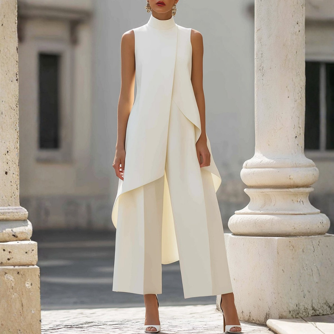 Combinaison Femme Asymétrique à Col Montant