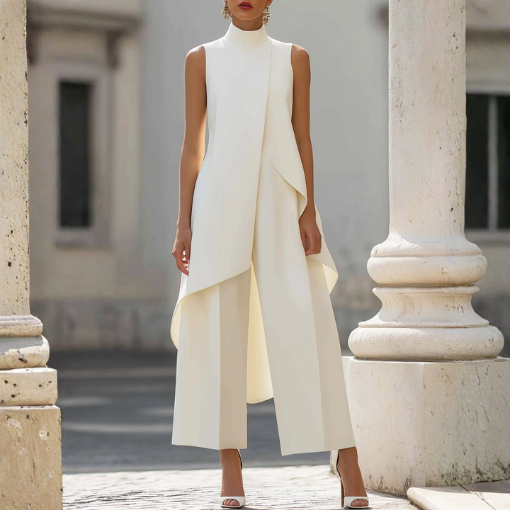 Combinaison Femme Asymétrique à Col Montant