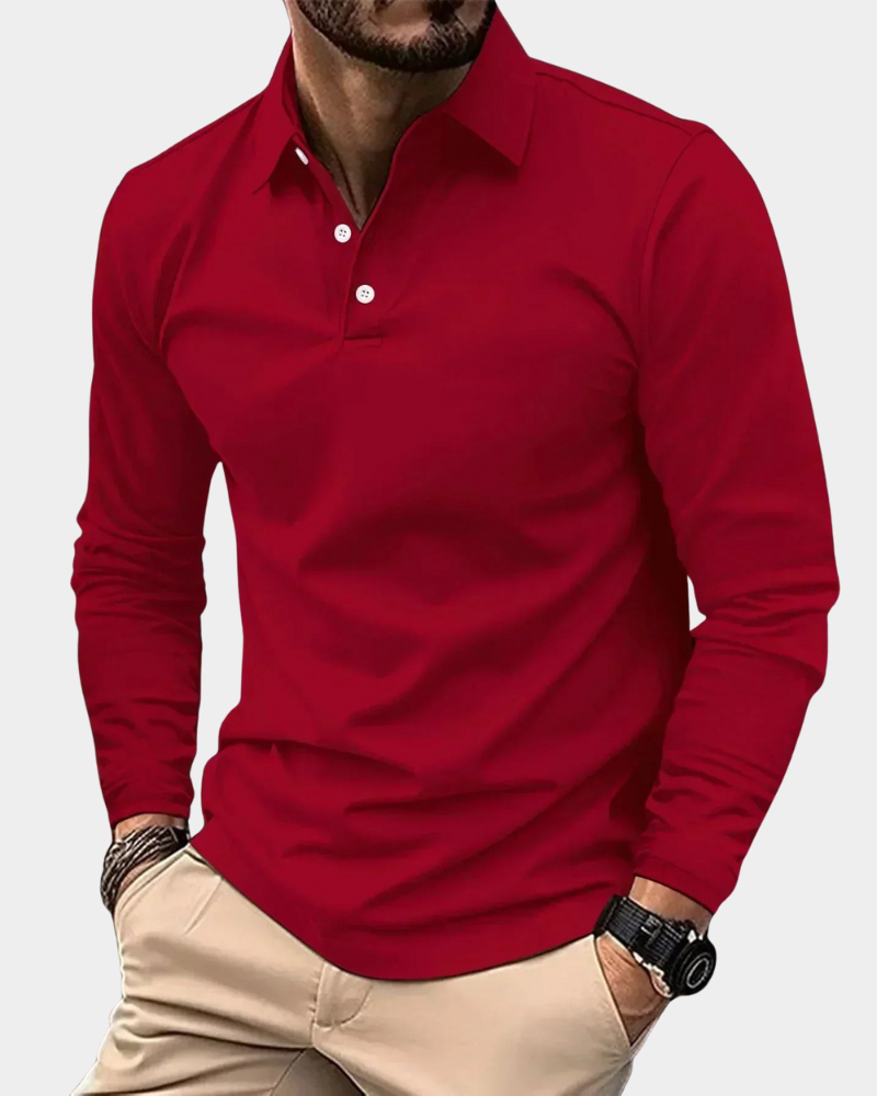 Polo da donna a maniche lunghe dal taglio moderno