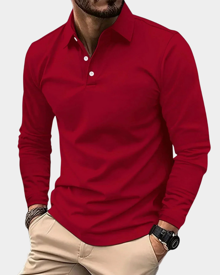 Polo da donna a maniche lunghe dal taglio moderno