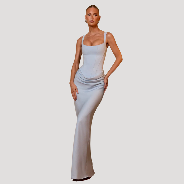 Abito lungo elegante da donna con spalline sottili