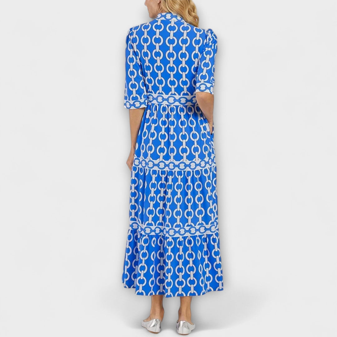 Vestito midi con catena da donna senza maniche