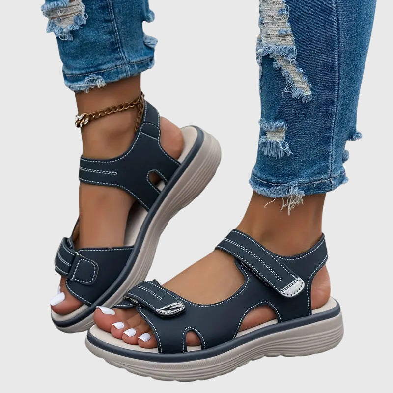 Sandales de Marche Réglables Pour Femmes à Brides et Fermeture Velcro