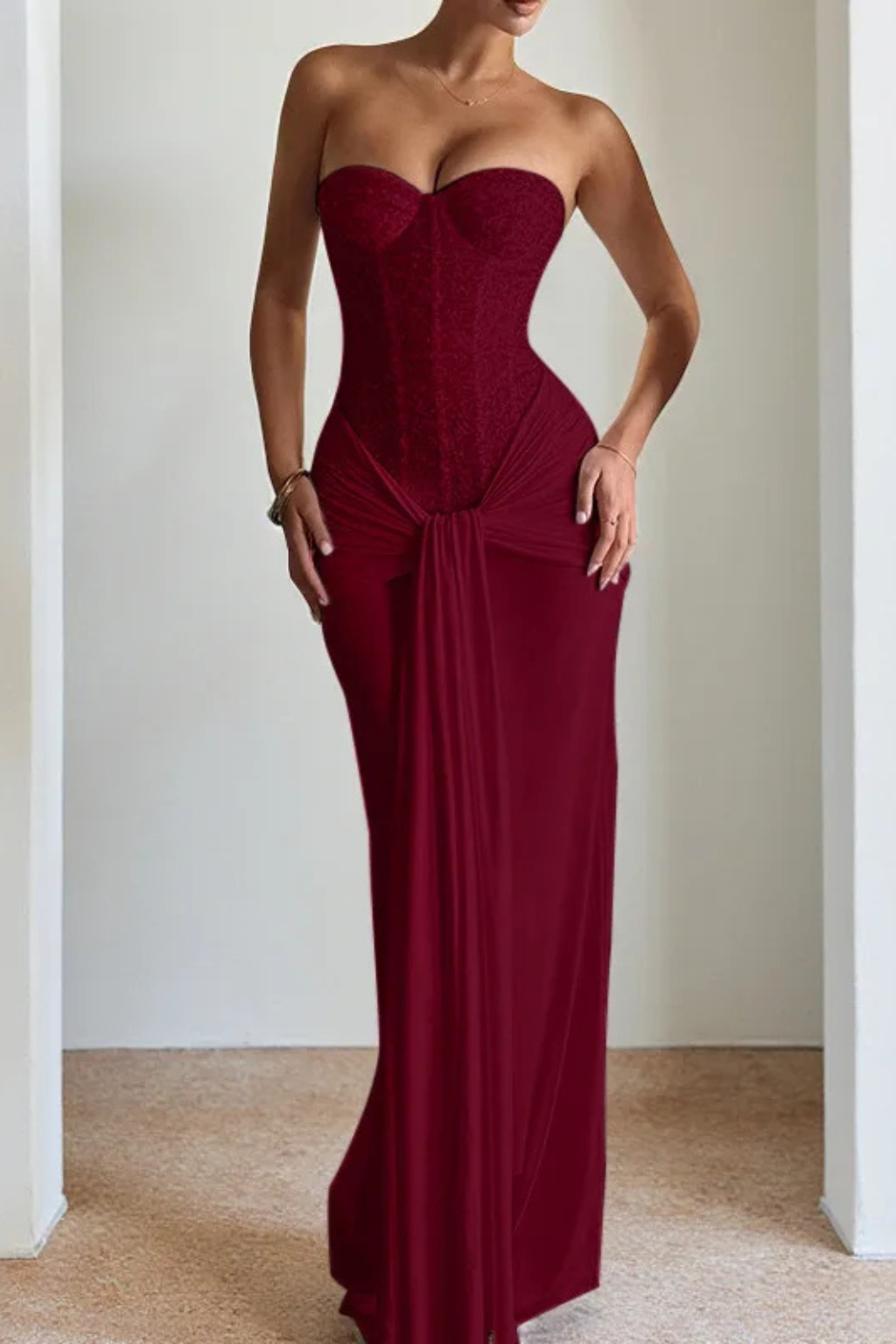 Μακρύ Φόρεμα Bustier Γοργόνα Κομψό για Γυναίκα
