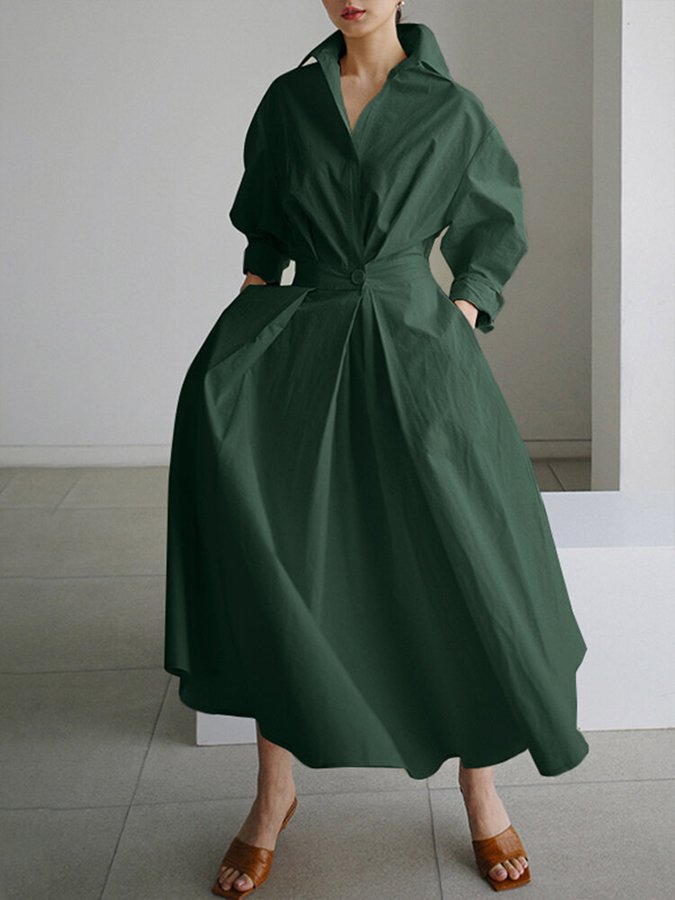 Elegantní a ležérní midi šaty – volný a vzdušný střih