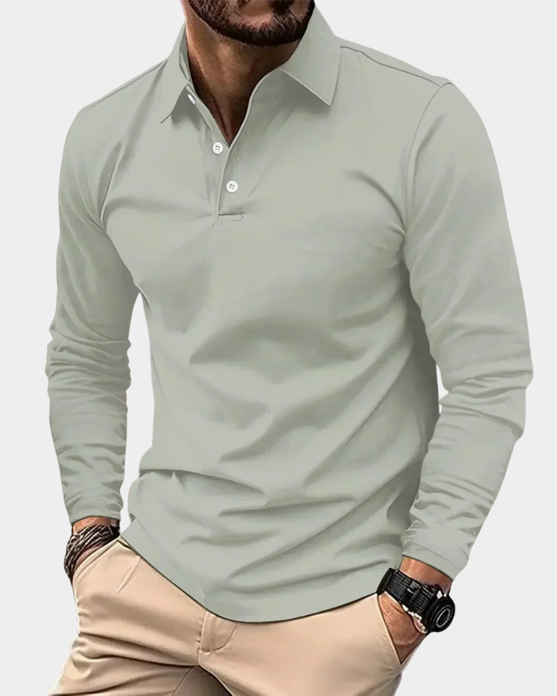 Polo da donna a maniche lunghe dal taglio moderno