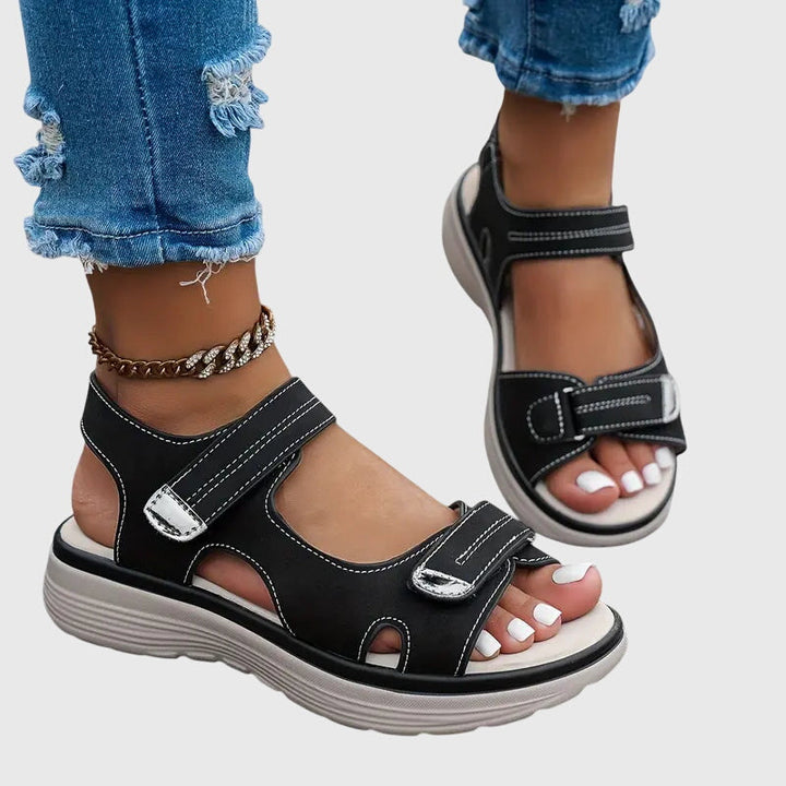 Sandales de Marche Réglables Pour Femmes à Brides et Fermeture Velcro