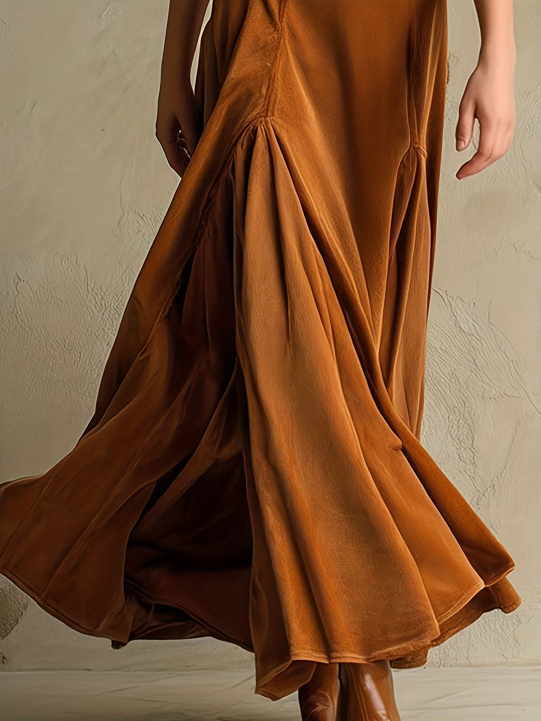 Robe Longue Boutonnée à Manches Longues Pour Femme