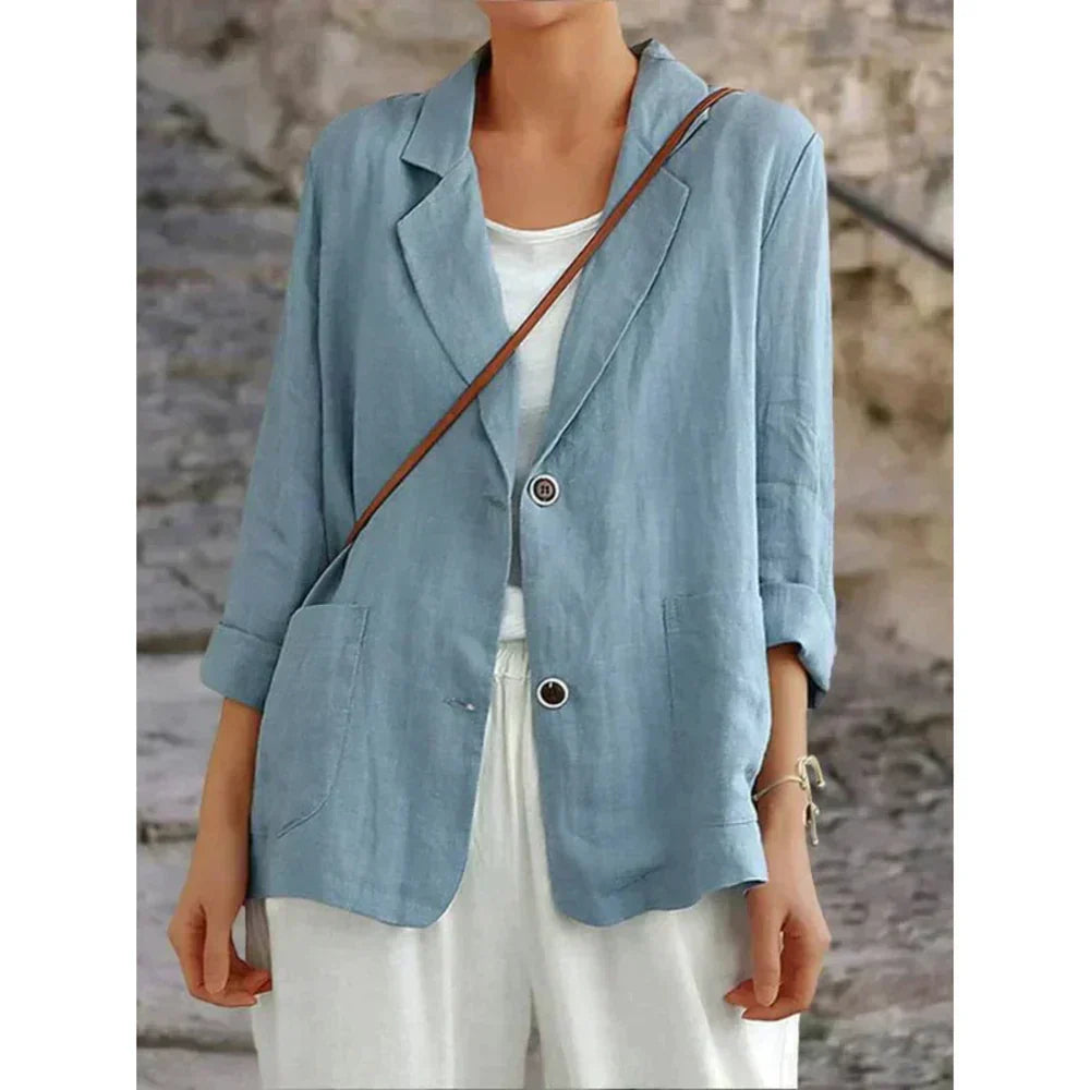 Lehký dámský blazer s volným střihem
