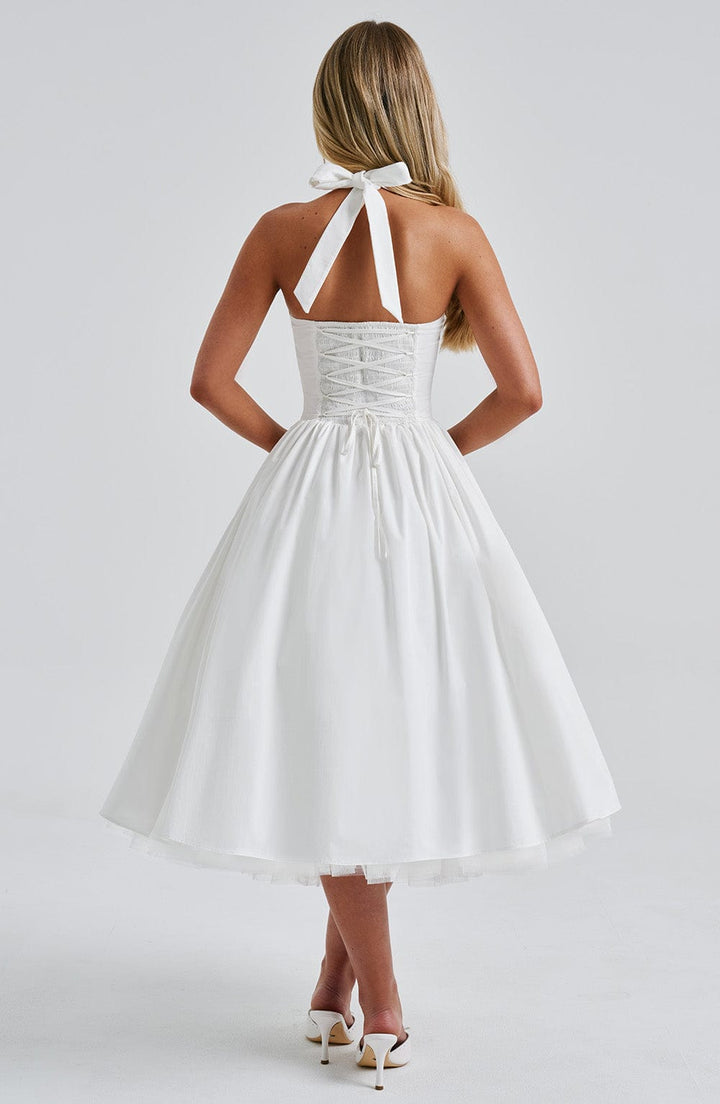 Elegantní midi šaty na ramínka pro ženy