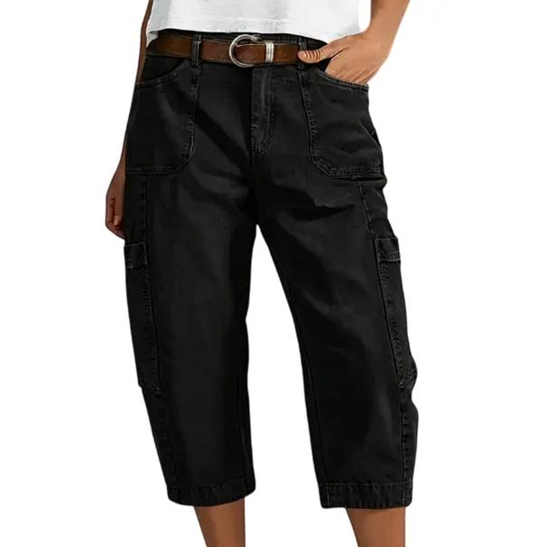 Pantalon Cargo Court Taille Haute Pour Femme