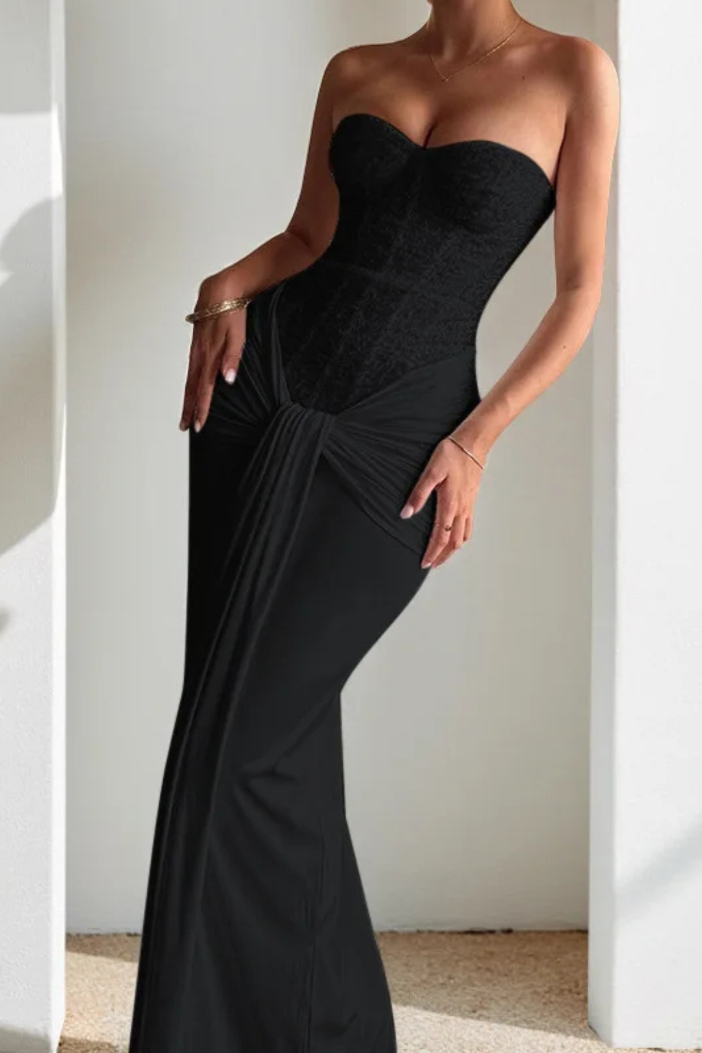 Μακρύ Φόρεμα Bustier Γοργόνα Κομψό για Γυναίκα