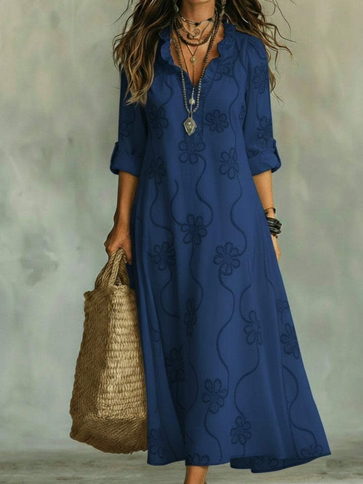 Embroidered Bohemian Long Dress for Women