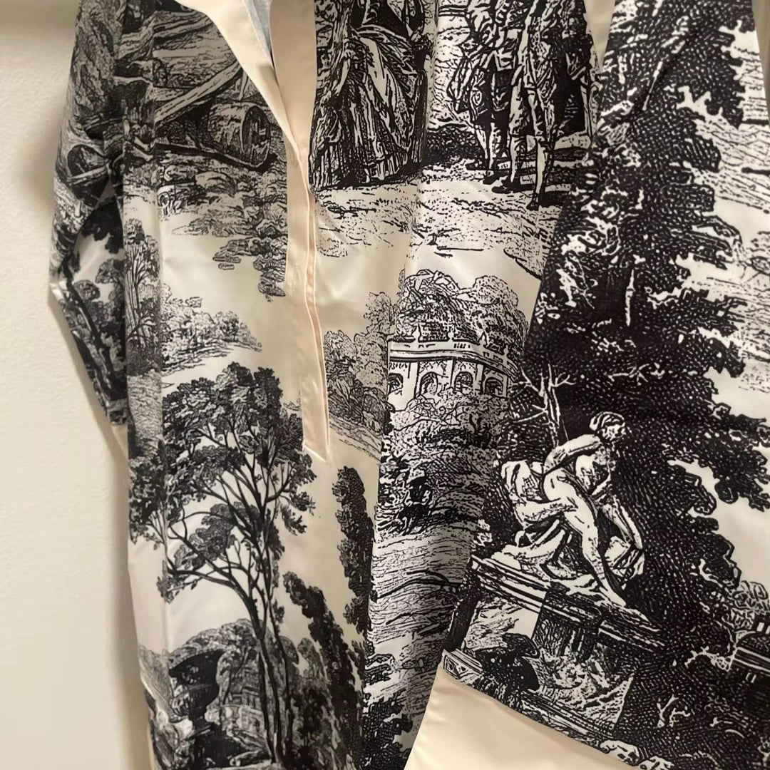 Robe Chemise Imprimée pour Femme à Coupe Décontractée