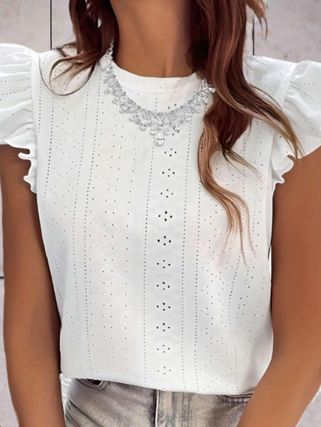 Lara top femme tendance avec ruches – chic et confortable