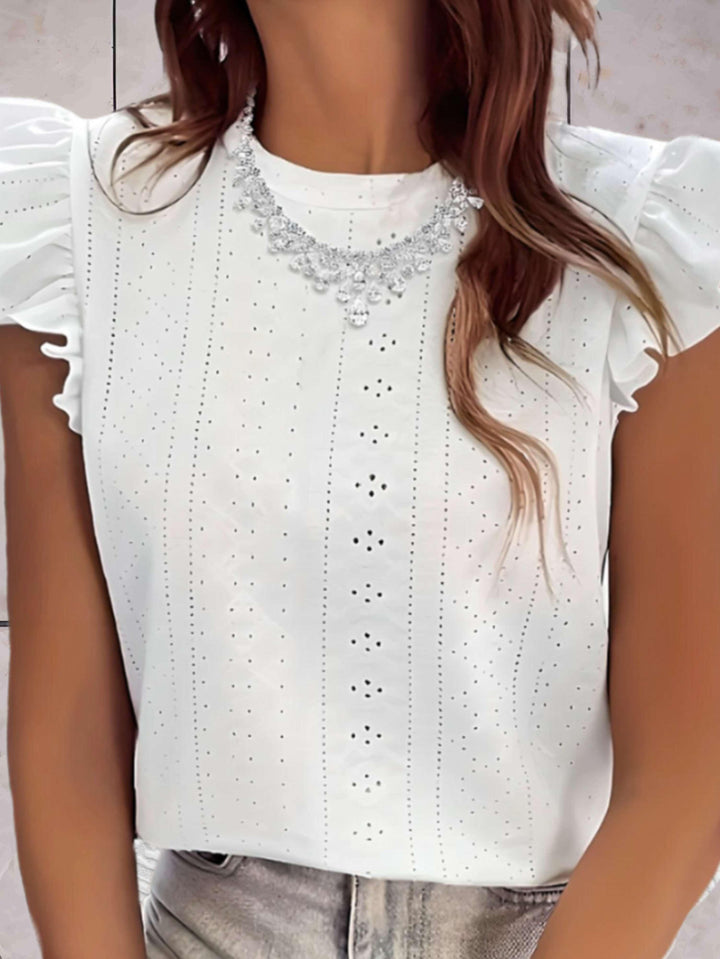 Lara top femme tendance avec ruches – chic et confortable