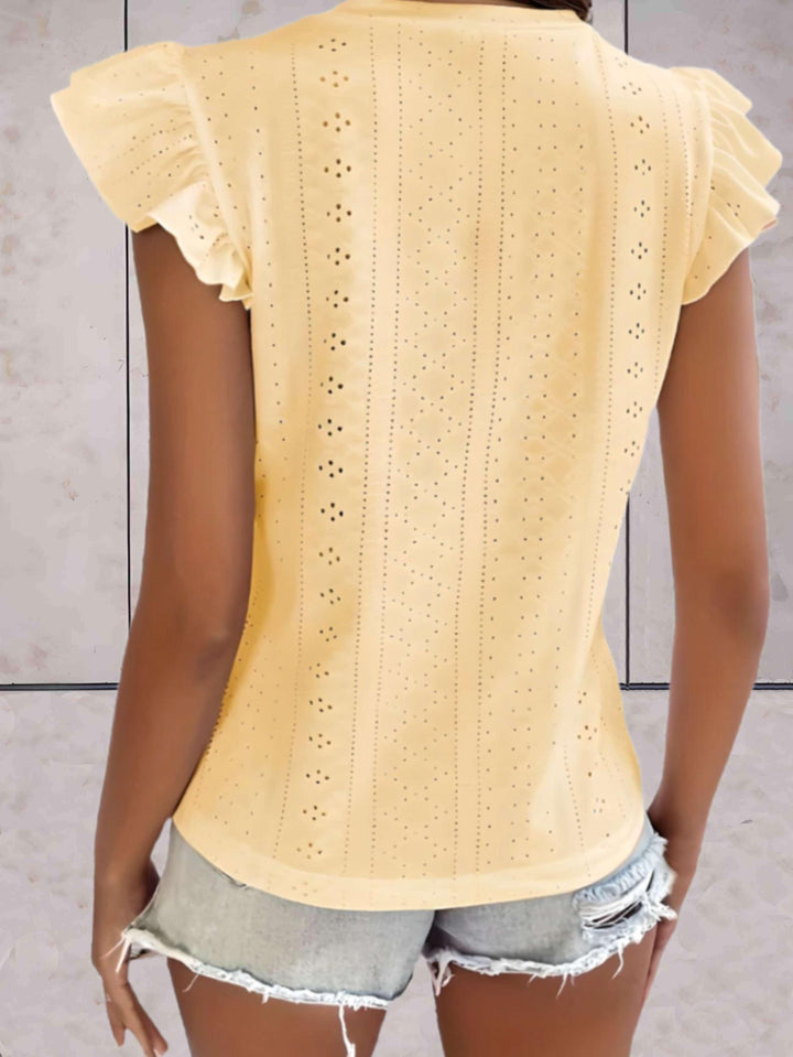 Lara top femme tendance avec ruches – chic et confortable