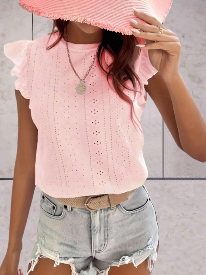 Lara top femme tendance avec ruches – chic et confortable