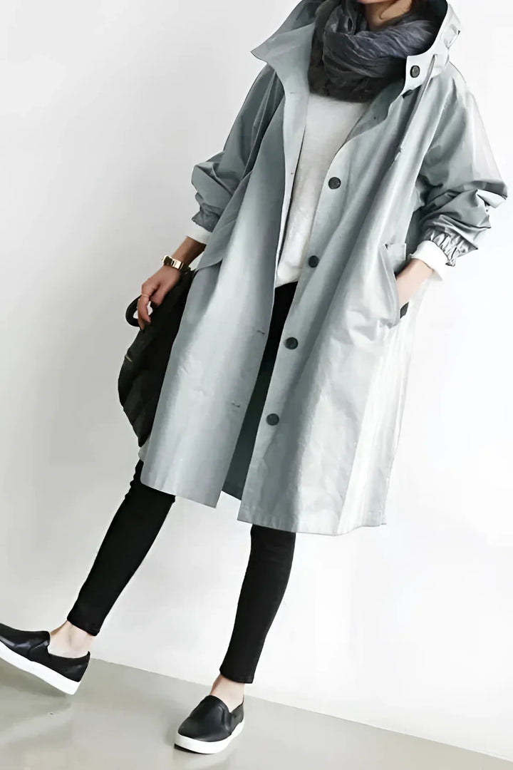 Dámský nepromokavý oversized trenčkot
