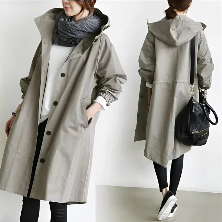 Dámský nepromokavý oversized trenčkot