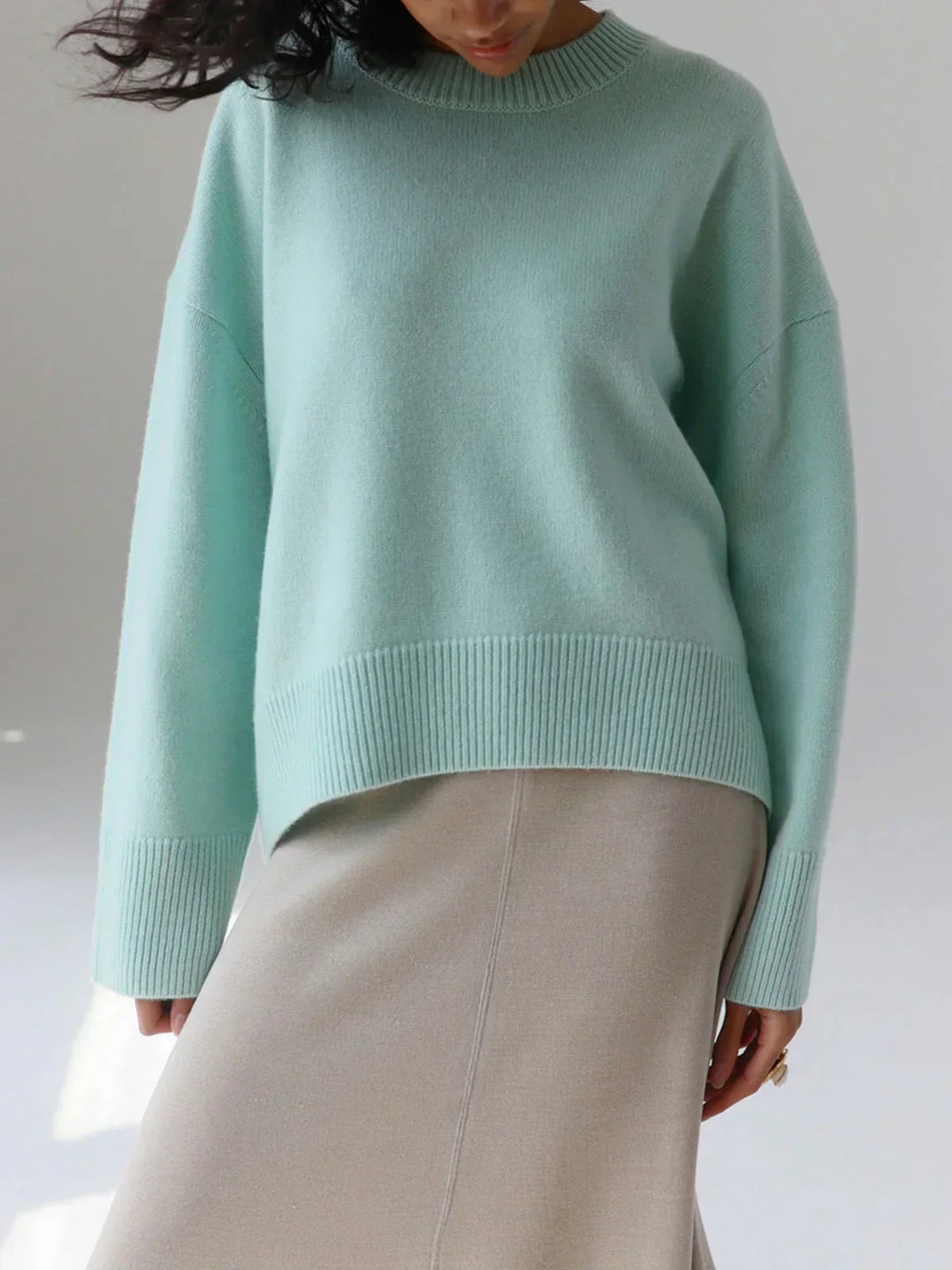 Felpa da donna oversize con girocollo