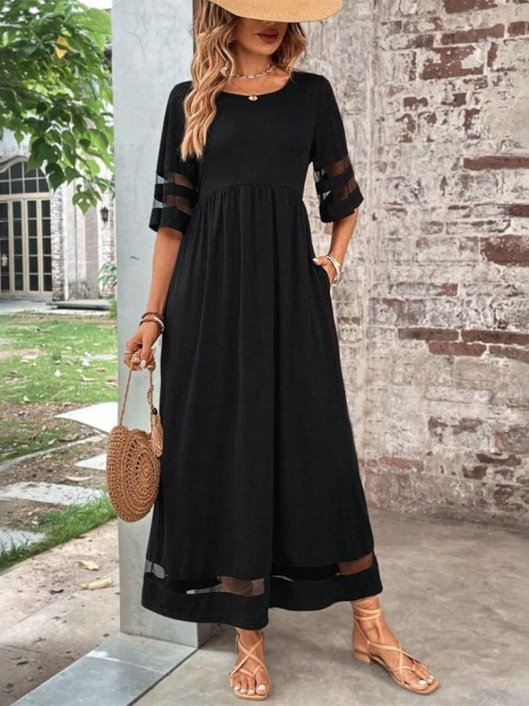 Robe Longue Femme Élégante à Poches