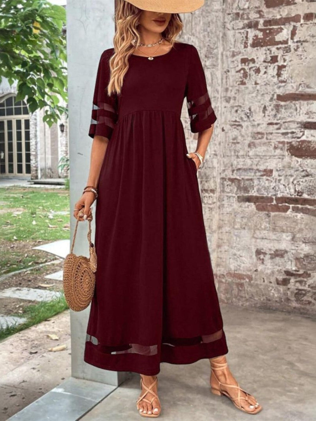 Robe Longue Femme Élégante à Poches