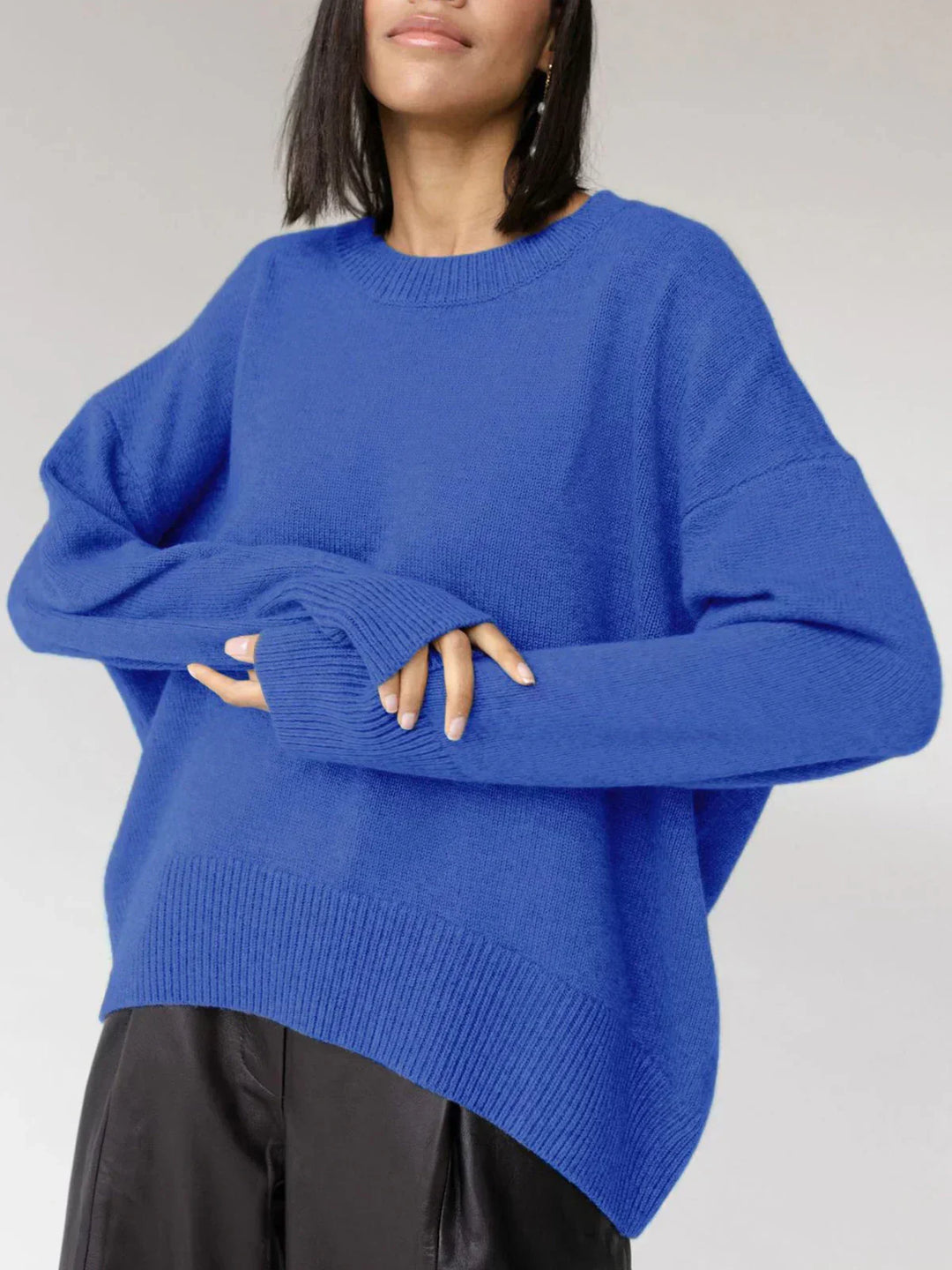 Felpa da donna oversize con girocollo