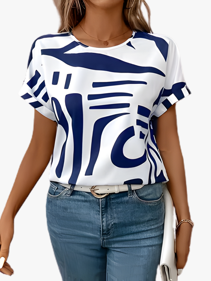 Blouse Femme à Imprimé Graphique Abstrait
