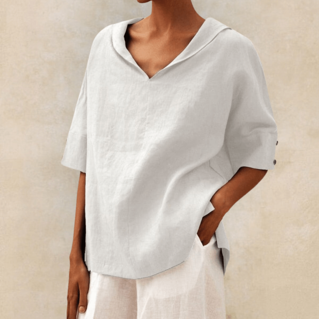 Tunique lin col V pour femme