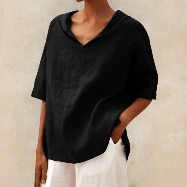 Tunique lin col V pour femme