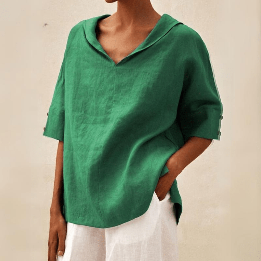 Tunique lin col V pour femme