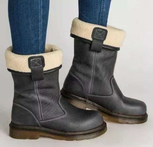 Bottines d'Hiver Mi-Mollet pour Femme, Idéales au Quotidien