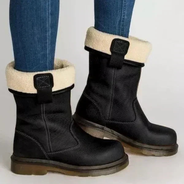 Bottines d'Hiver Mi-Mollet pour Femme, Idéales au Quotidien