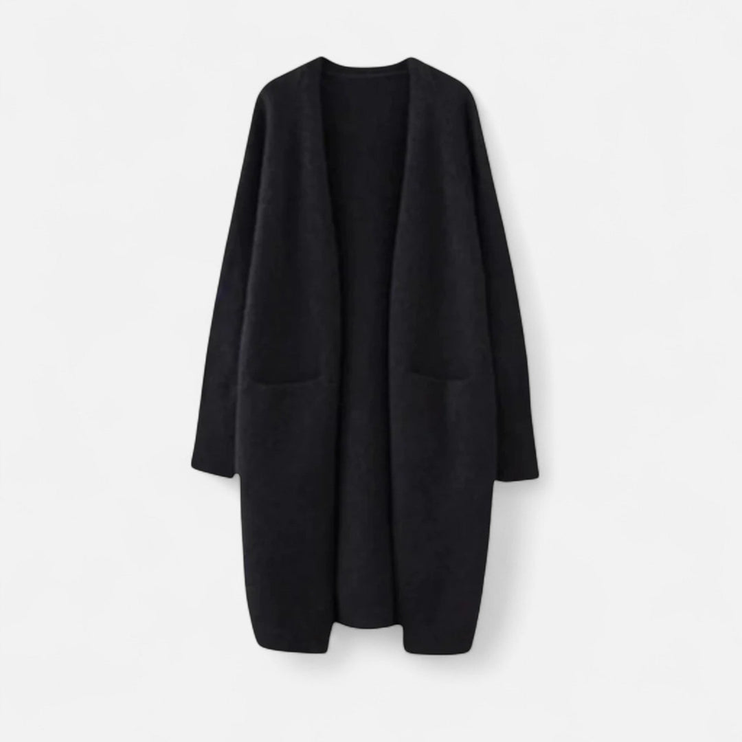 Dámský dlouhý ležérní otevřený cardigan