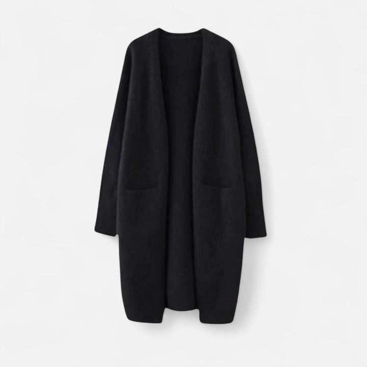 Dámský dlouhý ležérní otevřený cardigan