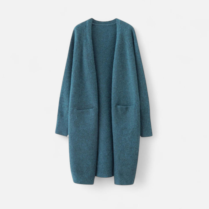 Dámský dlouhý ležérní otevřený cardigan