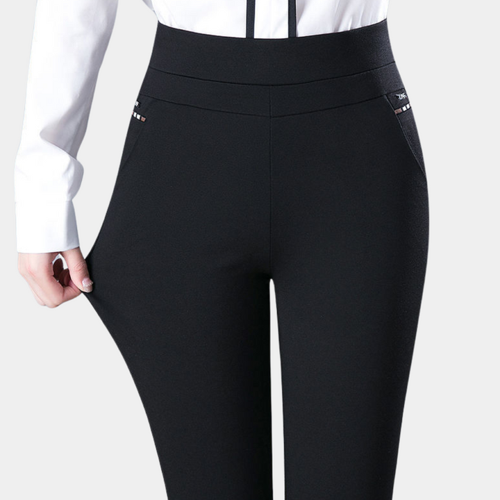 Pantalón de mujer de talle alto y elástico